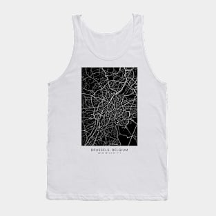 brussels map print tshirt Tank Top